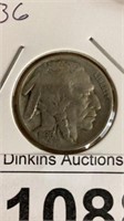 1936 buffalo nickel coin