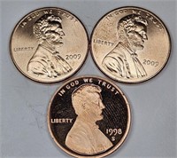 (2) 2009 Lincoln Cents -1998 s Proof Lincoln Cent