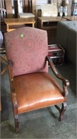 CAPTAIN'S CHAIR W/ LEATHER SEAT