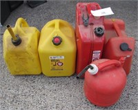 (2) Diesel Cans & (3) Gas Cans