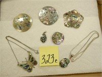 Signed 925 Mexico Pin/Pendant Combo, Necklaces w/