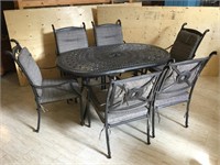 Metal Patio Set with 6 Chairs