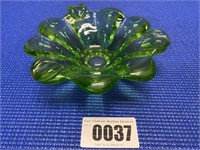 Hand Blown Glass Ashtray 7"