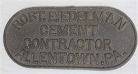 Metal Ropt. E. Edelman Cement Contractor,