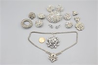 11 Lisner, Gerne Rhinestone Pastels Jewelry+