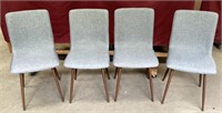 Four Metal Upholstered Chairs