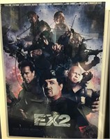 AUTOGRAPHED STALLONE EXPANDABLE POSTER FRAMED