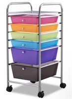 Retail$130 6- Drawer Rolling Storage Cart