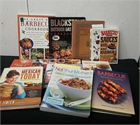 Group of cookbooks