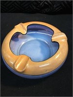 Noritake Blue and Yellow Painted Dish Ashtray