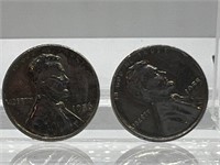 Pair of Dipped? U.S. Wheat Cents 55' 56'