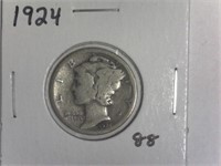 1924 Mercury Dime