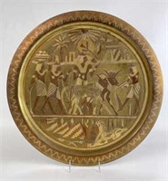 Etched Egyptian Brass Tray