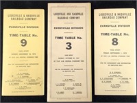 3 Louisville & Nashville RR Time-Tables 1967-74