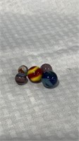 5 vintage marbles NM to mint.