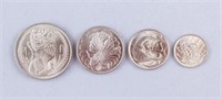 1968 - 80 Singapore Coins 4pc