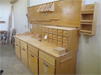 Workbench with Drawers & Contents