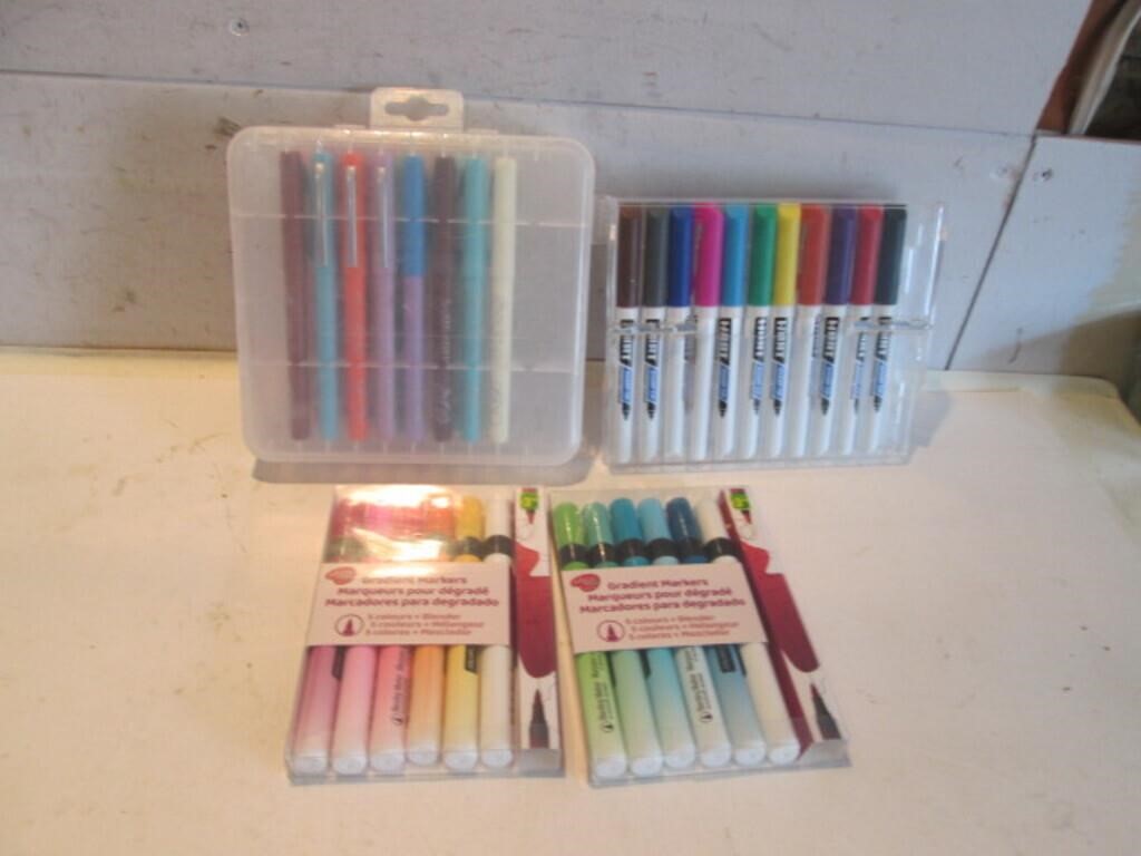 LOT CRAFT SUPPLY  PENS, MARKERS