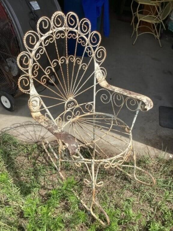 Metal rocking chair