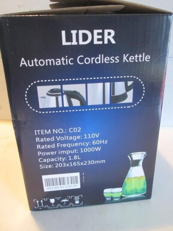 NEW LIDER AUTOMATIC CORDLESS KETTLE