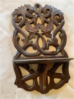 Wood carved shelf