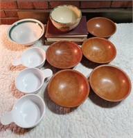 Corningware serving bowls, Brother's Pottery,