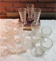 Assorted stemware, drinking glasses