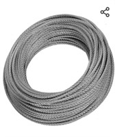 KEILEOHO 164 Ft 1/4 Wire Rope, 304 Stainless