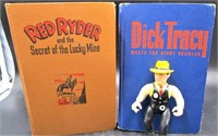 2 Vintage Action Books + Dick Tracey Figure