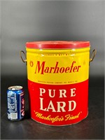 MARHOEFER 25 LB LARD CAN MUNCIE INDIANA