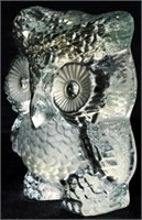 Glass Owl Paperweight 5.5"