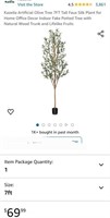 Kazeila Artificial Olive Tree 7FT Tall Faux Silk