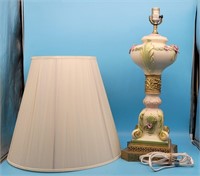 Floral Porcelain Table Lamp & Shade