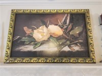 Large decorative framed painting