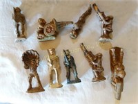 9 Antique Sawdust Soldiers