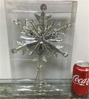 Clear/Silver tree topper 13"