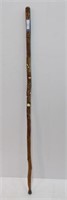 Walking Stick With Carved Duck Heads & Birds