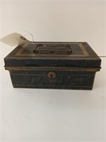 Old hand-painted metal box 3 and 1/2x8 and a h