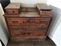 Antique Dresser w/ Marble Insert Needs TLC