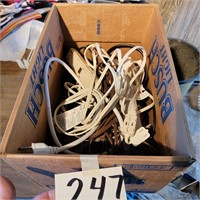 Box Lot of Extension Cords and Power Strip