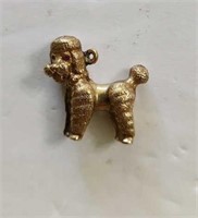 Gold Poodle charm marked 14k, 7gr