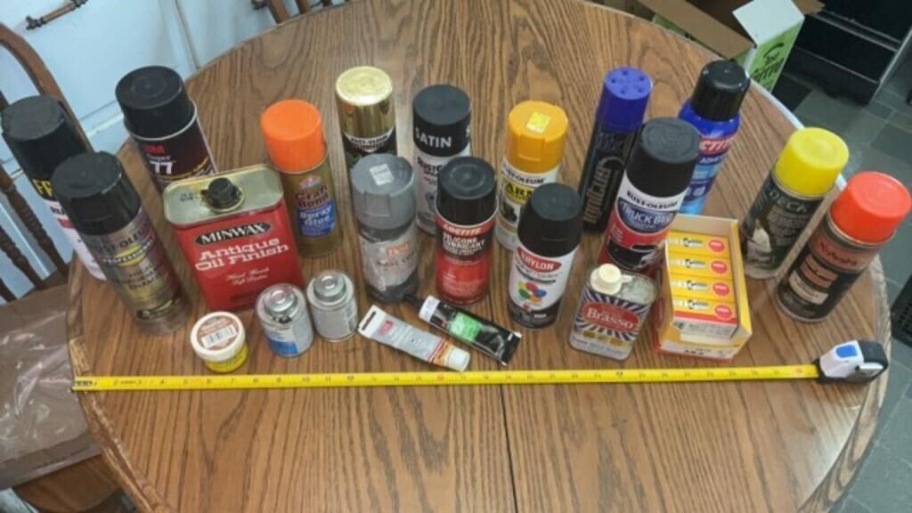 Miscellaneous Spray Paint, Adhesive, Minwax