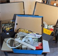 3-shoe boxes of electrical supplies and more