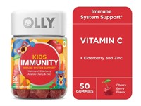 OLLY Kids Immunity Gummy Supplement 50ct CHERRY