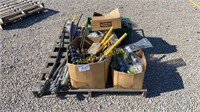 pallet w/ gas line fittings, hookups, & pipes