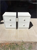 Mid-Century Nightstands Lot of 2 with 2 Drawers