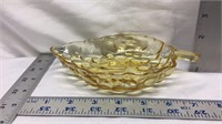 C1) VINTAGE YELLOW CANDY / NUT BOWL, GORGEOUS