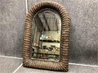 Wicker Framed Mirror