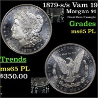 1879-s /s Vam 19 Morgan $1 Grades GEM Unc PL