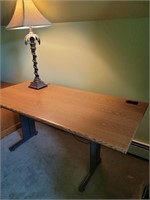 Desk with metal legs